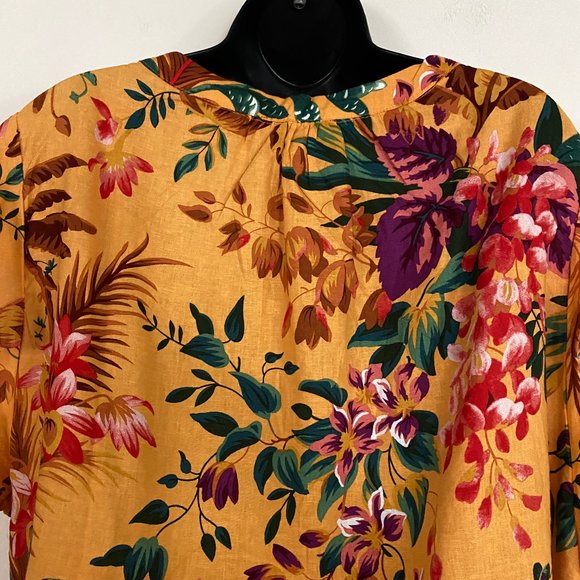 Rachel Rachel Roy Linen Flutter Sleeve Top 3X - Picture 4 of 10